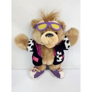 10" Teddy Grahams Stuffed Plush Bear w/sunglasses & Velvet Jacket Nabisco